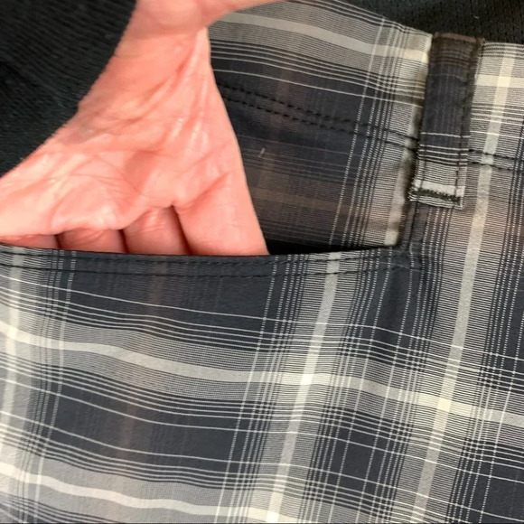 Avia Black and Gray Plaid Athletic Shorts - Picture 3 of 10